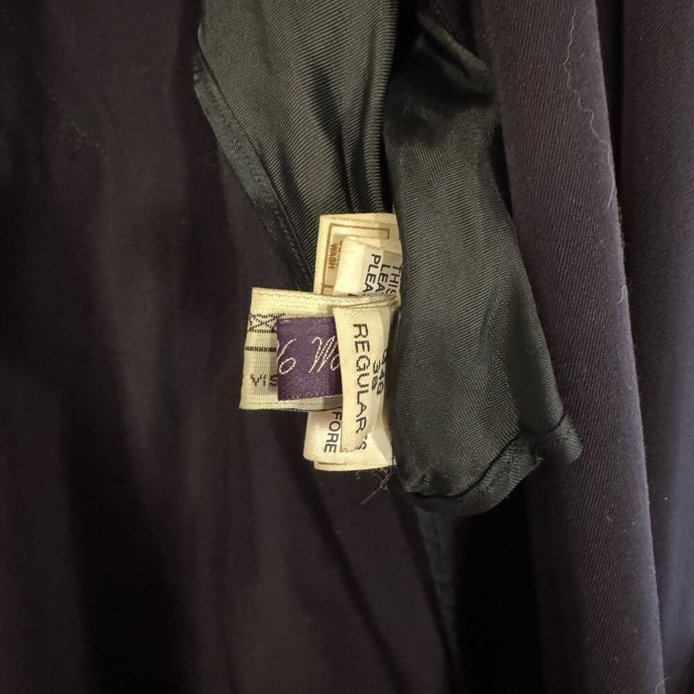 Ralph Lauren Purple Label Wool Trench Coat With Leather Buckles - Picture 15 of 16